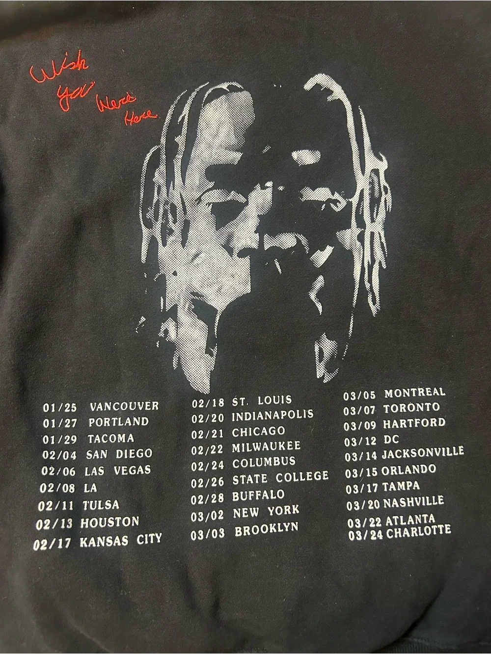 Travis Scott AstroWorld Tour Launch Hoodie Black Unisex Size Small